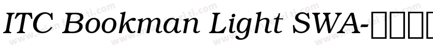 ITC Bookman Light SWA字体转换